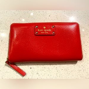 Kate Spade Red Leather Wallet